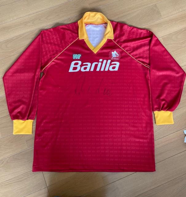 Maillot Domicile AS Roma 1988-90 Signe Par Rudi Voller - YFS - Your Football Shirt